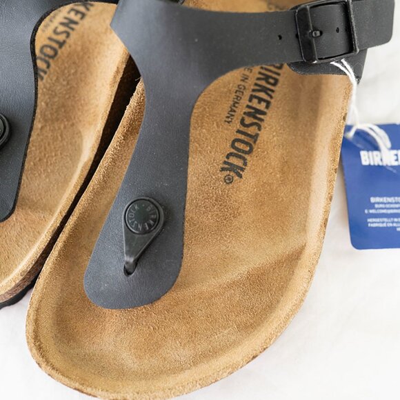 Birkenstock Gizeh Regular Fit Birko Flor Black / US Men's 6 Women's 8 EU 39 New - Picture 3 of 5